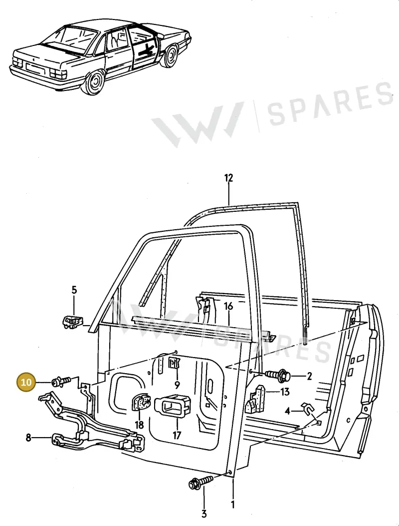 N90046301 — Audi V8 (1989-1993) diagram 079124000, position 10