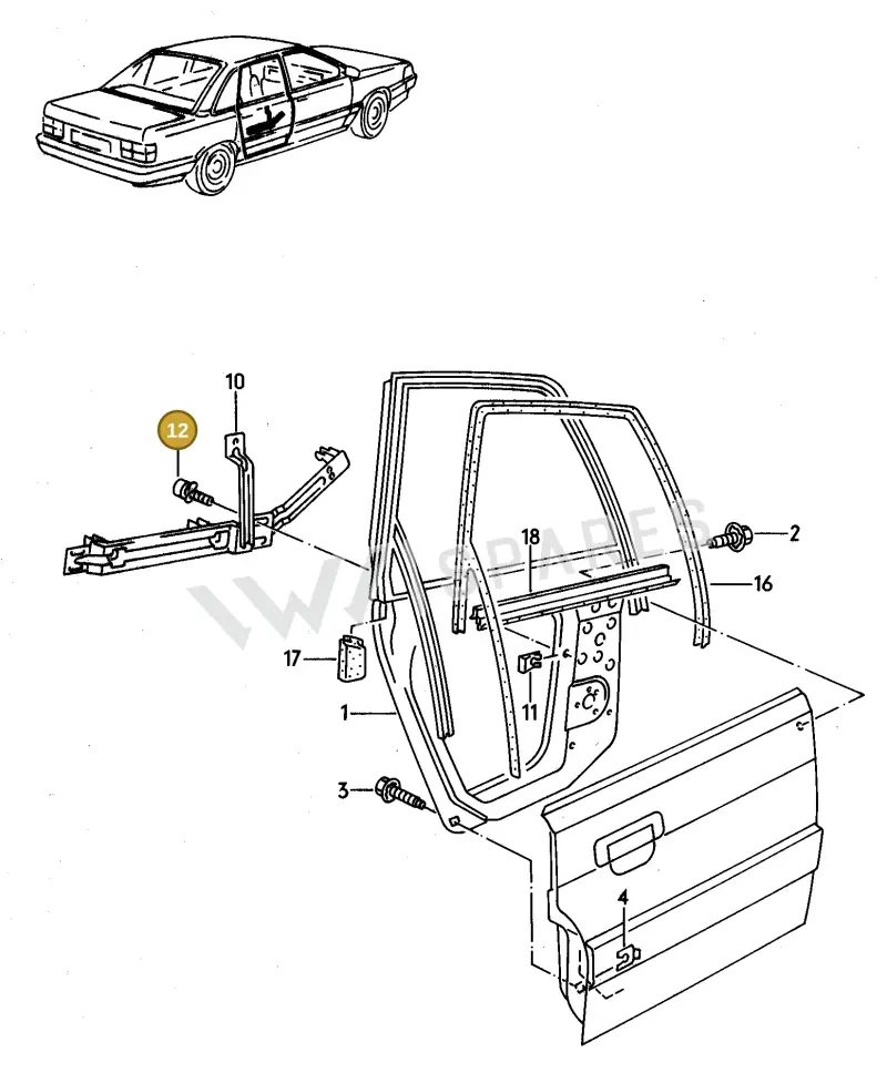 N90046301 — Audi V8 (1989-1993) diagram 079128000, position 12
