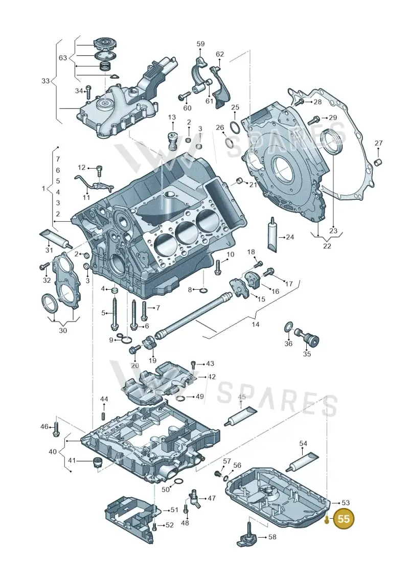N90071102 — Audi Q5 qu. 2.0 TDI (2012-2017) diagram 675103330, position 55