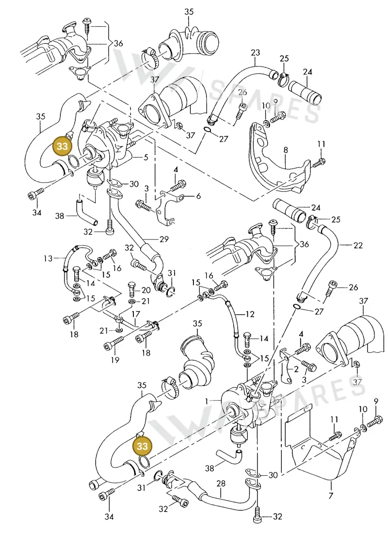 N90090501 — Audi A8 quattro (1999-2002) diagram 255145710, position 33