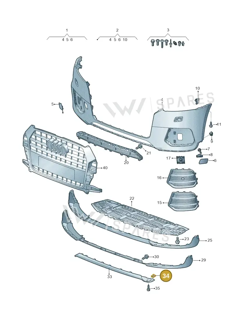 N90094201 — Audi Q3 1.4 (2016-) diagram 855807100, position 34