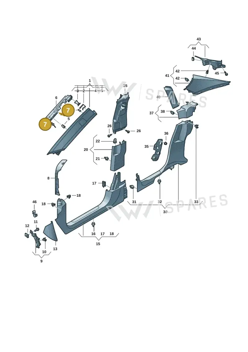 N90097802 — Audi RS e-tron GT (2020-2020) diagram 4j1867650, position 7