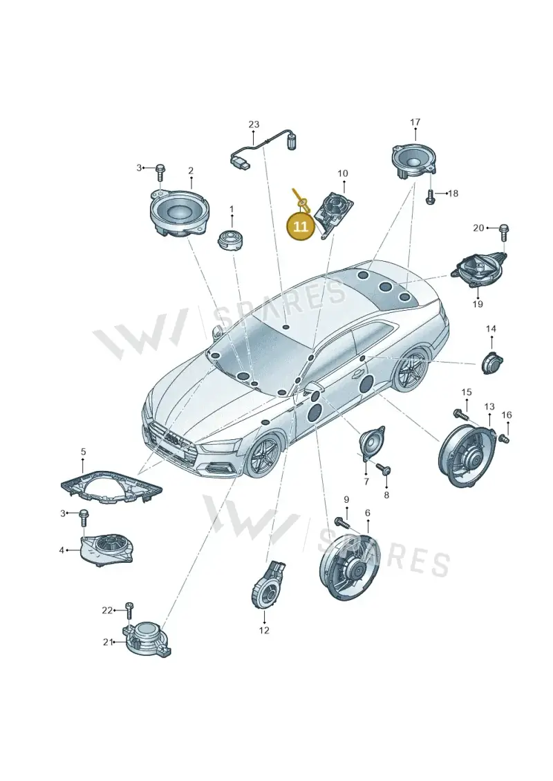N90097802 — Audi RS5 Sportback (2017-) diagram 897035350, position 11