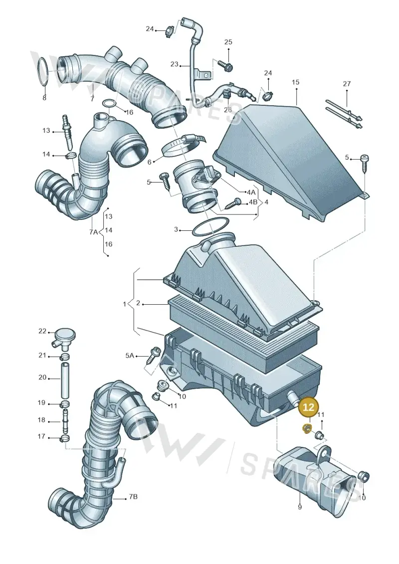 N90106302 — Audi A3/S3/QUATTRO (2000-2003) diagram 229129150, position 12