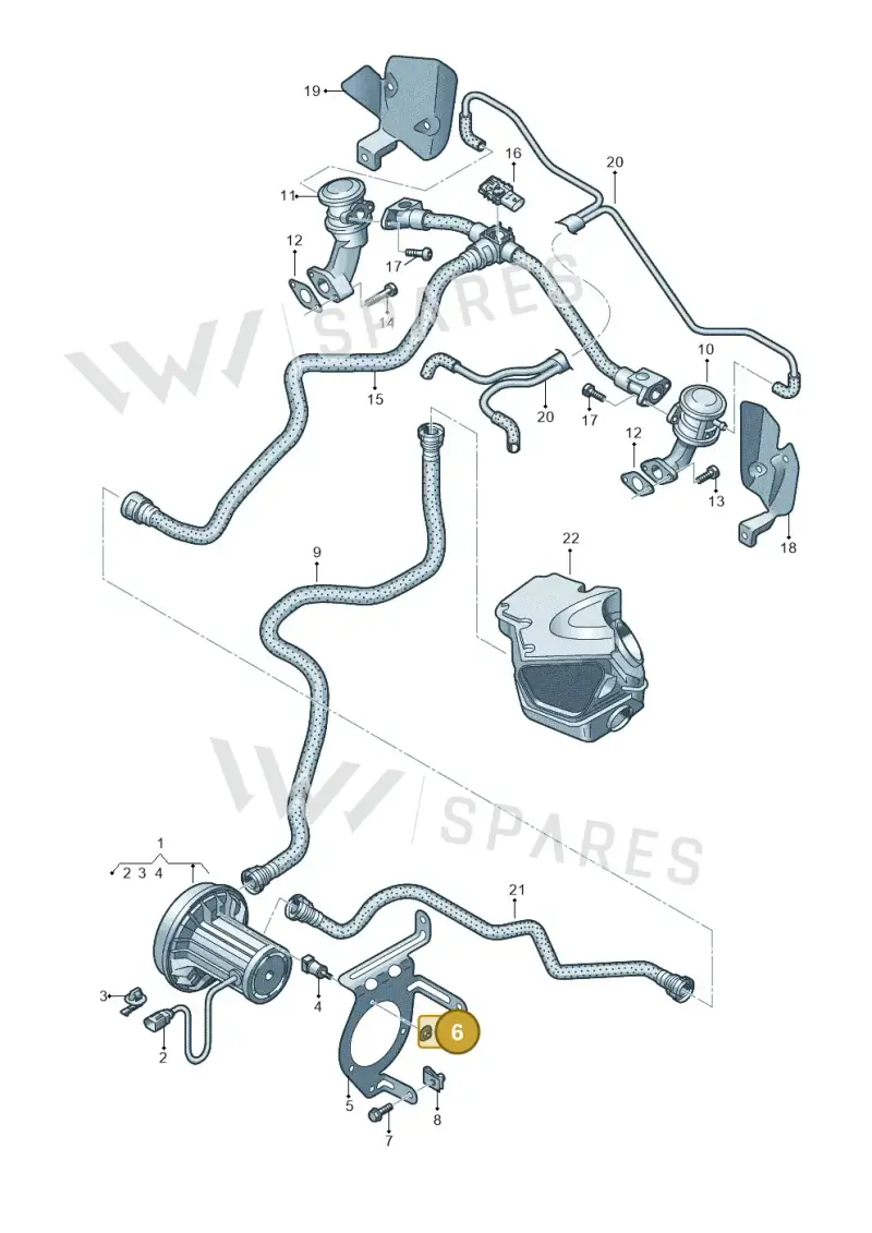 N90106304 — Audi A7 Sportback (2014-2018) diagram 647131250, position 6