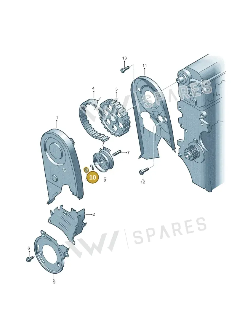 N90107604 — Audi A3/S3/quattro (2005-2007) diagram 195109570, position 10