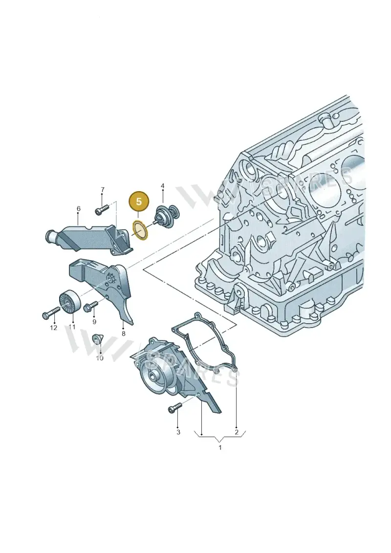 N90136802 — Audi A8/S8/qu. lang (2003-2007) diagram 291121200, position 5