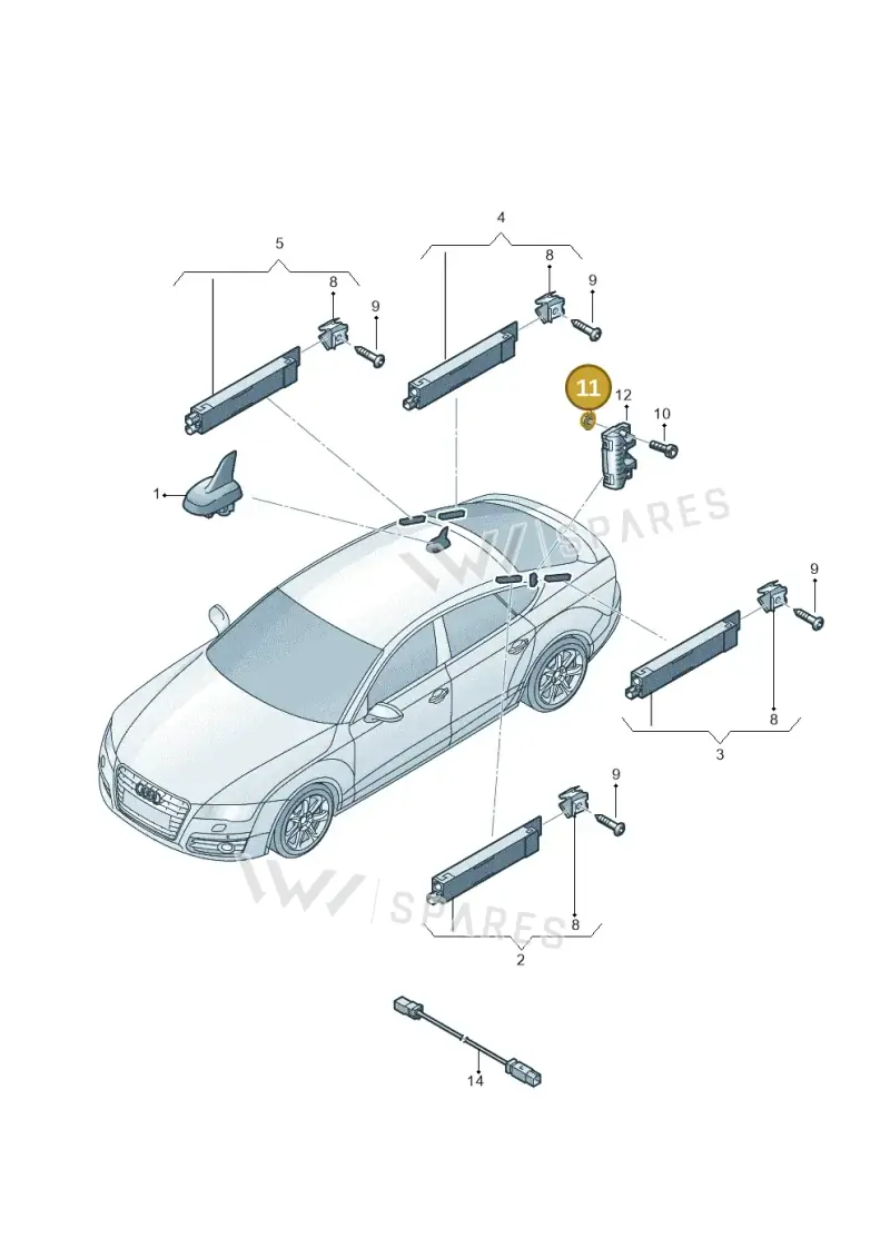 N90175205 — Audi RS7 Sportback (2013-2018) diagram 765035100, position 11