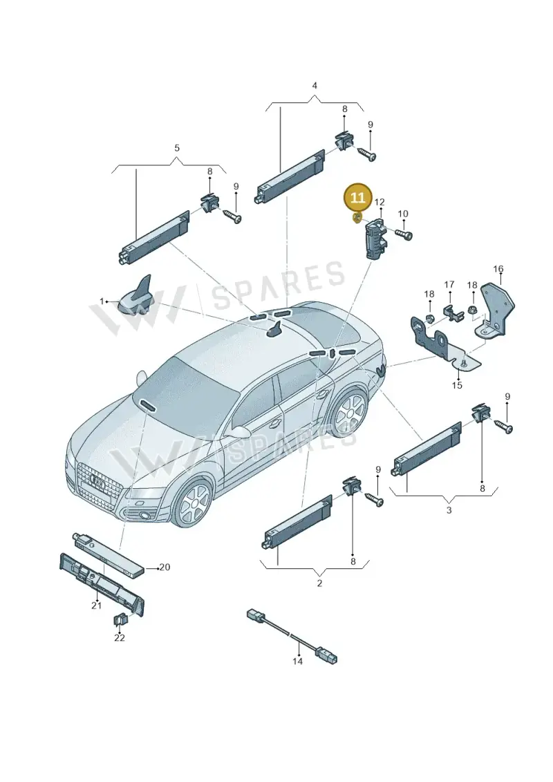 N90175205 — Audi A7 Sportback (2014-2018) diagram 788035100, position 11