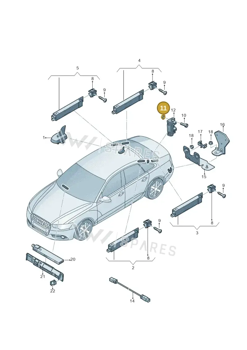 N90175205 — Audi A6 qu. 3.0 tdi (2014-2018) diagram 798035100, position 11