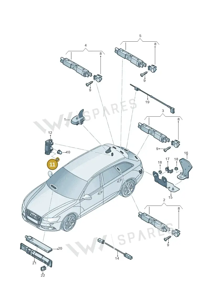 N90175205 — Audi RS6 Avant (2013-2018) diagram 798035150, position 11