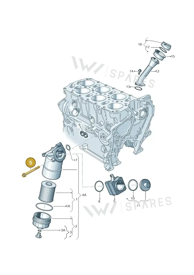 N90212004 — Audi Q7 qu. 3.0 TDI (2009-2015) diagram 230115700, position 5