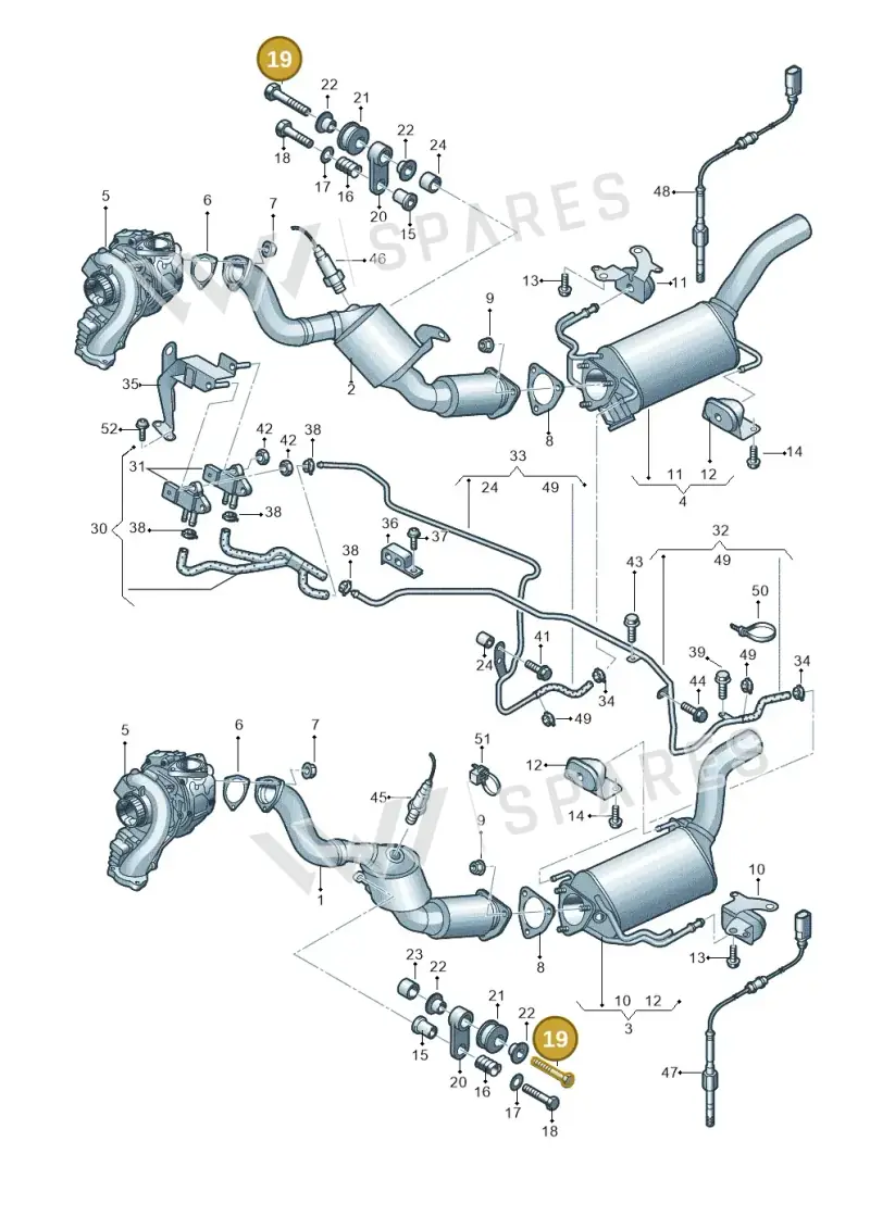 N90212004 — Audi Q7 qu. 3.0 TDI (2009-2015) diagram 493253750, position 19