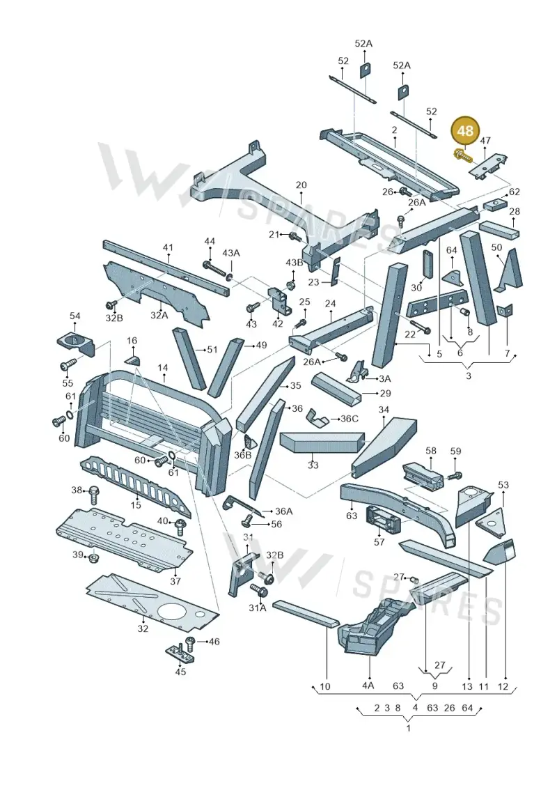 N90212004 — Audi R8 qu. 5.2 (2012-2015) diagram 618813000, position 48