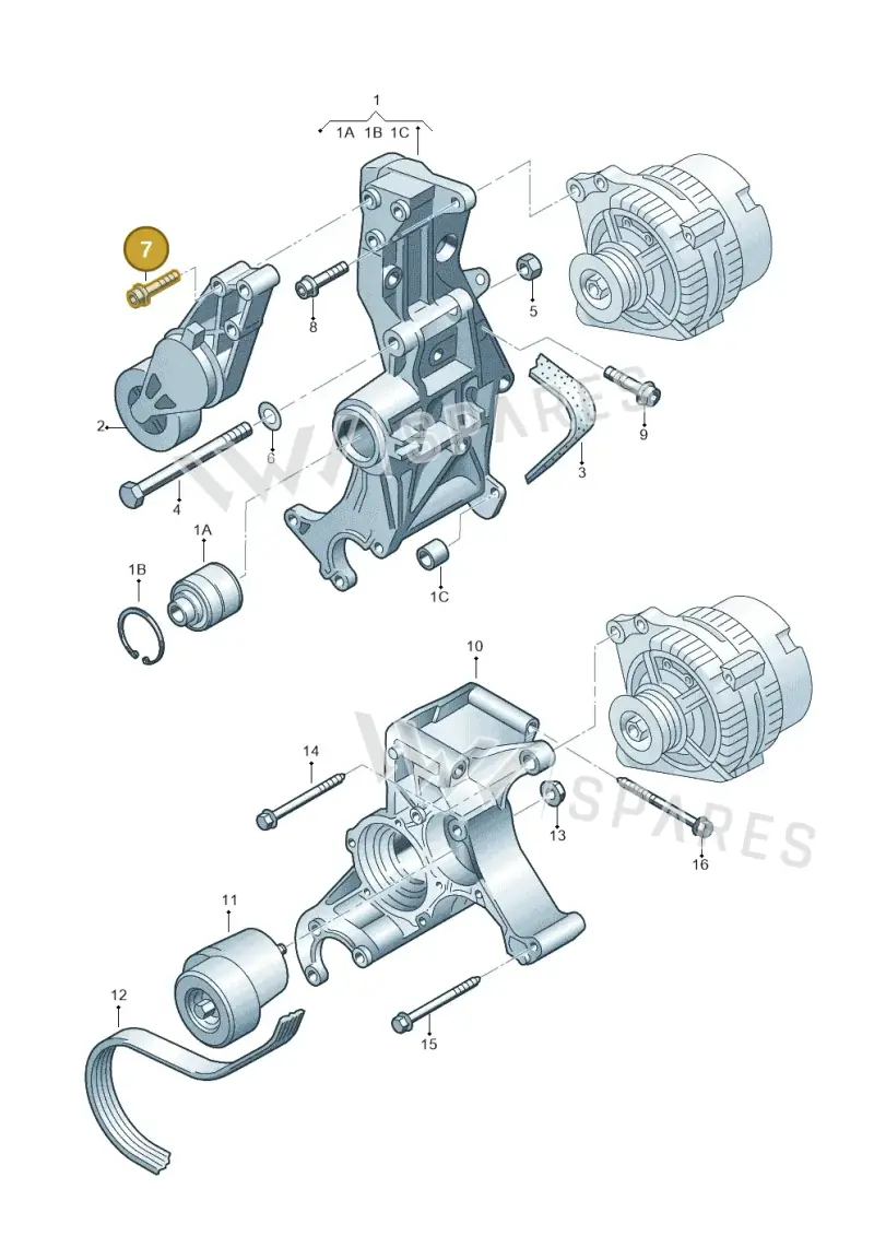 N90212703 — Audi A6/Avant (1997-2001) diagram 260903300, position 7