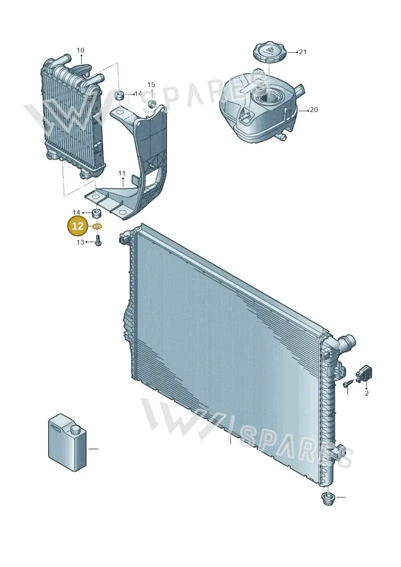 N90225901 — Audi A3 Sportback (2019-2021) diagram 596121061, position 12