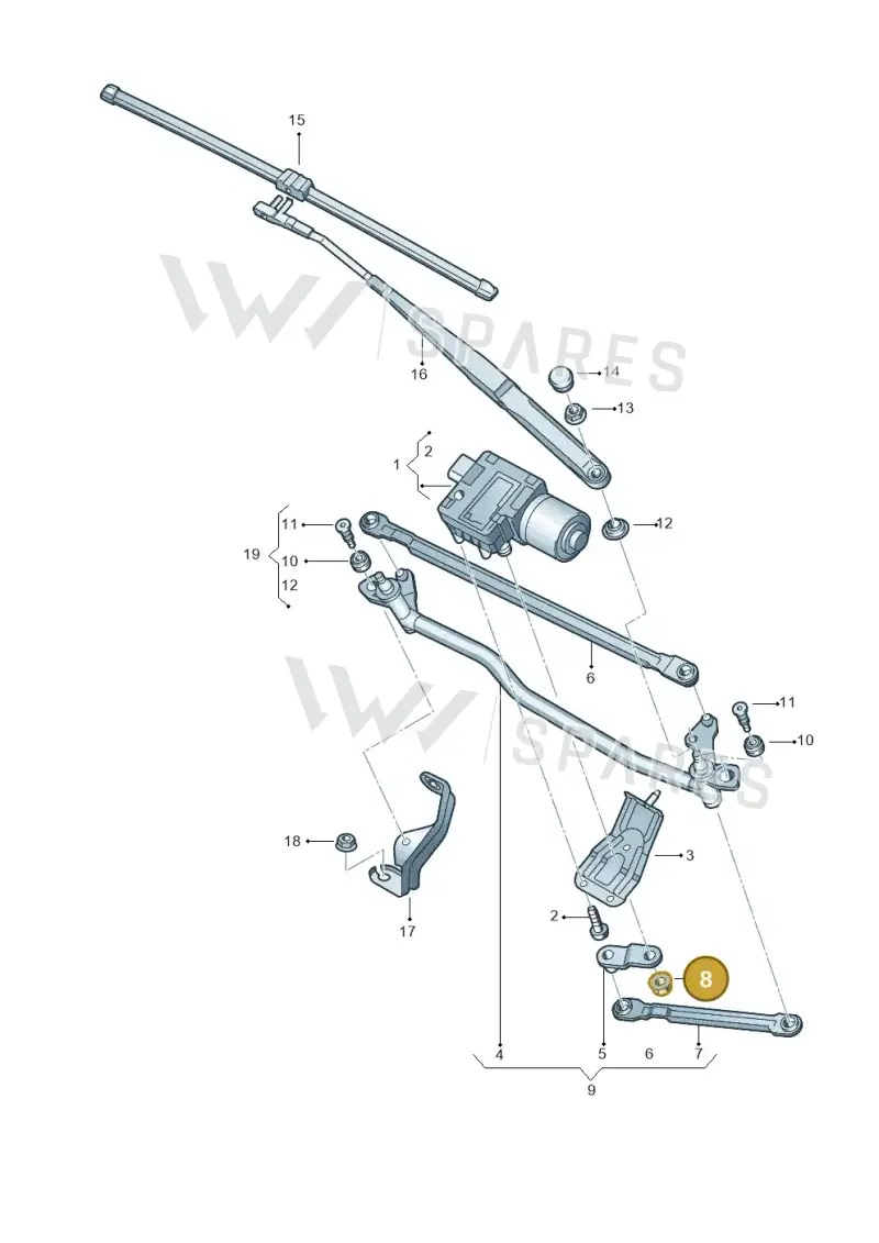 N90229102 — Audi A3/S3/quattro (2005-2007) diagram 412955000, position 8