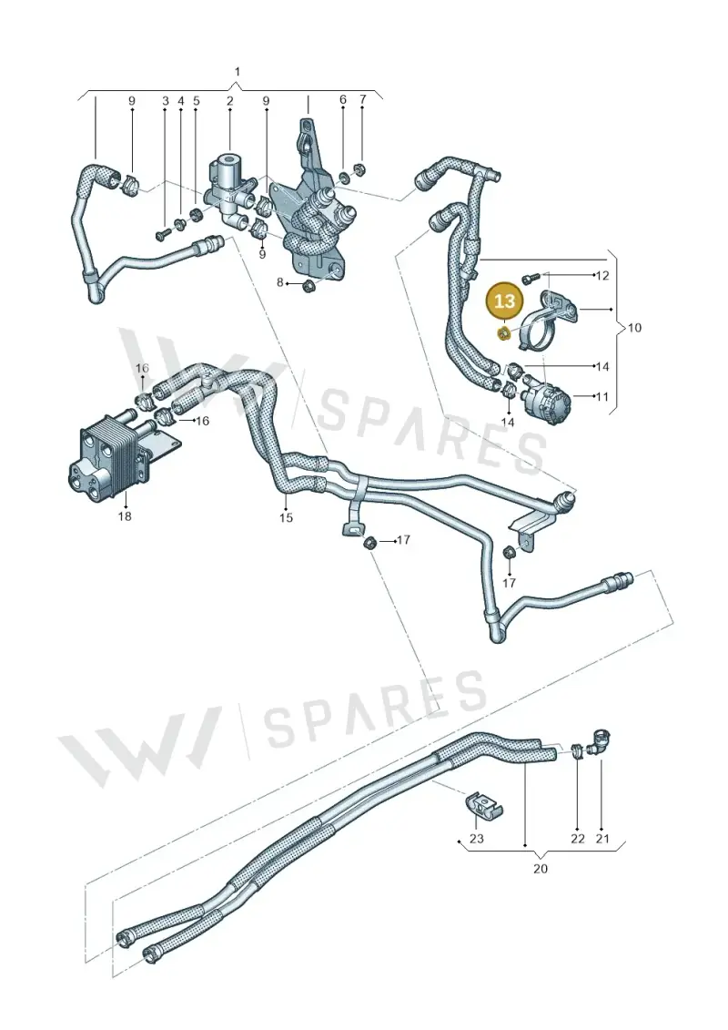 N90244201 — Audi A3 Sportback (2016-2020) diagram 746819950, position 13