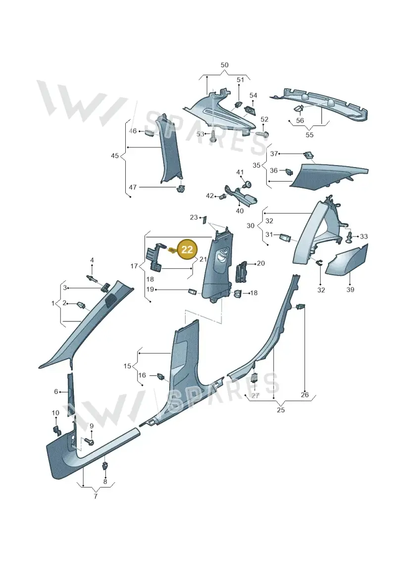 N90251602 — Audi A6 2.0 (2018-) diagram 430867650, position 22