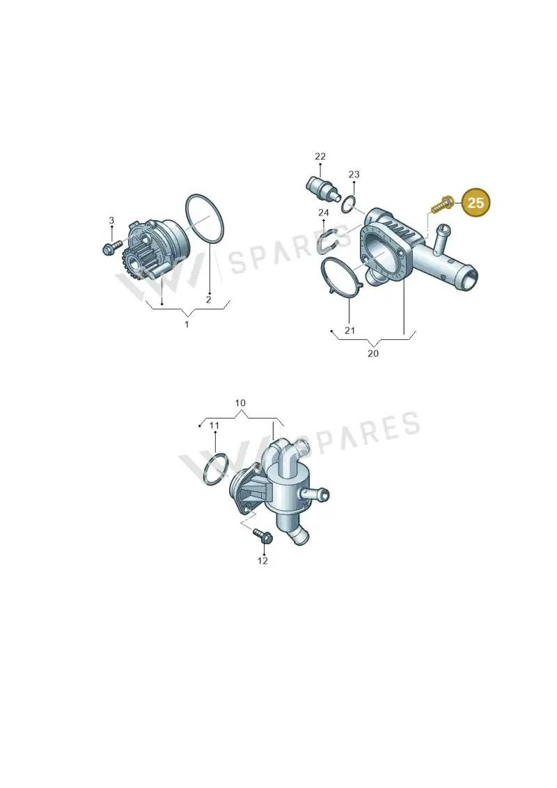 N90280904 — Audi Q3 2.0 TDI (2014-2019) diagram 728121010, position 25