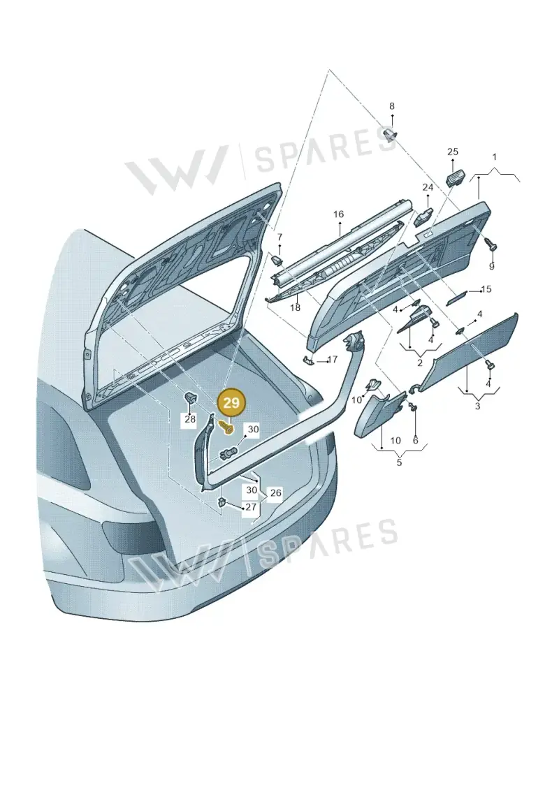 N90288606 — Audi RS4 Av. qu. 4.2 (2012-2015) diagram 448867950, position 29