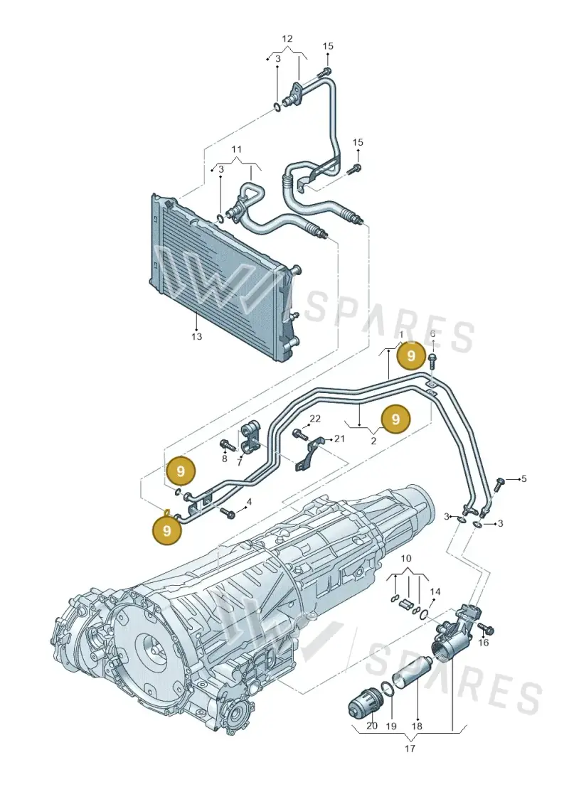 N90303801 — Audi Q5 qu. 2.0 TDI (2012-2017) diagram 724317500, position 9