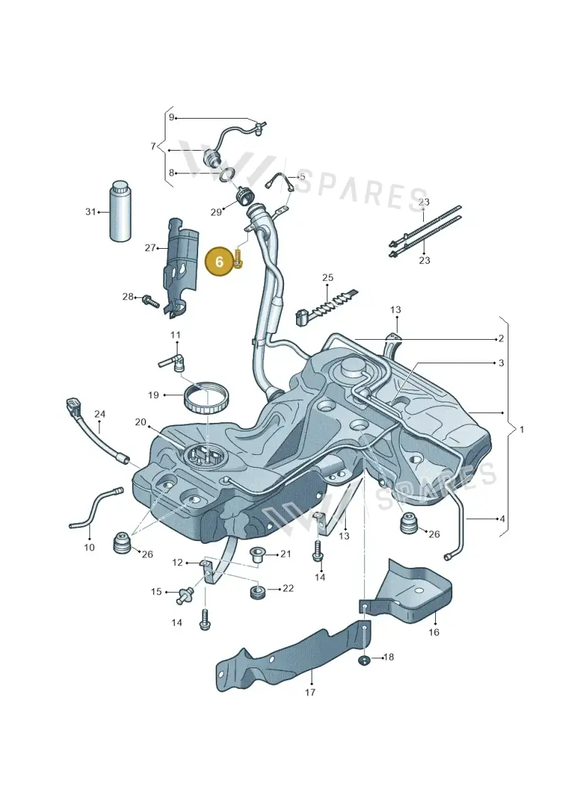 N90305304 — Audi A5 Sportback (2011-2017) diagram 620201000, position 6