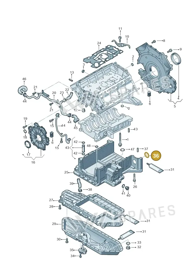 N90322804 — Audi A8/S8/qu. lang    08> (2007-) diagram 291103060, position 36