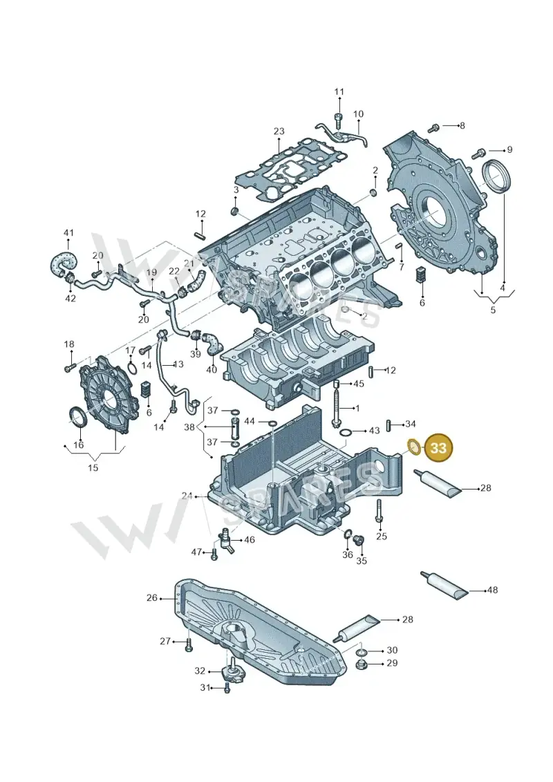 N90322804 — Audi A8L qu. 3.0 TDI (2013-2018) diagram 675103800, position 33
