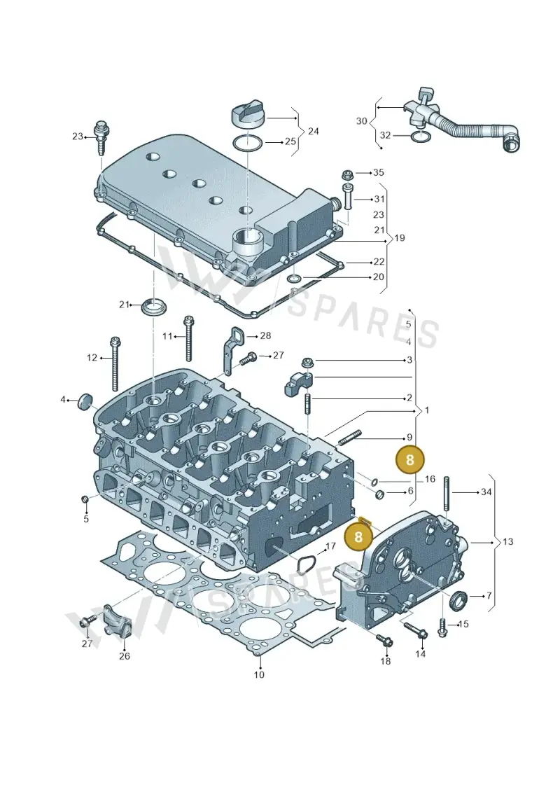 N90332701 — Audi A3 Sportback (2008-2013) diagram 278103600, position 8