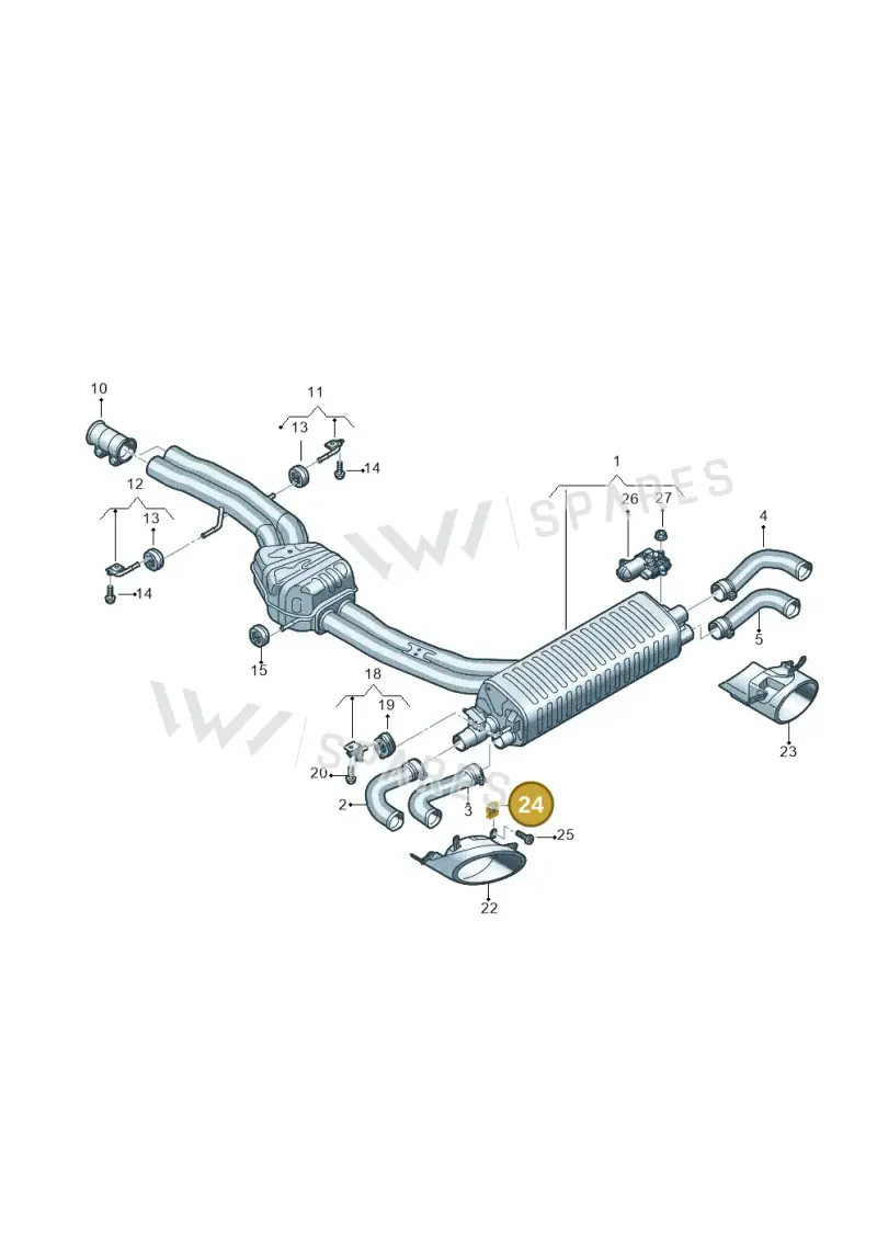 N90342504 — Audi RS Q8 Quattro (2019-) diagram 595253870, position 24