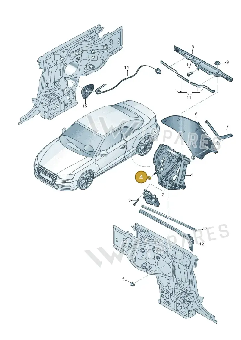 N90347104 — Audi A3 Cabrio (2016-2020) diagram 778839600, position 4