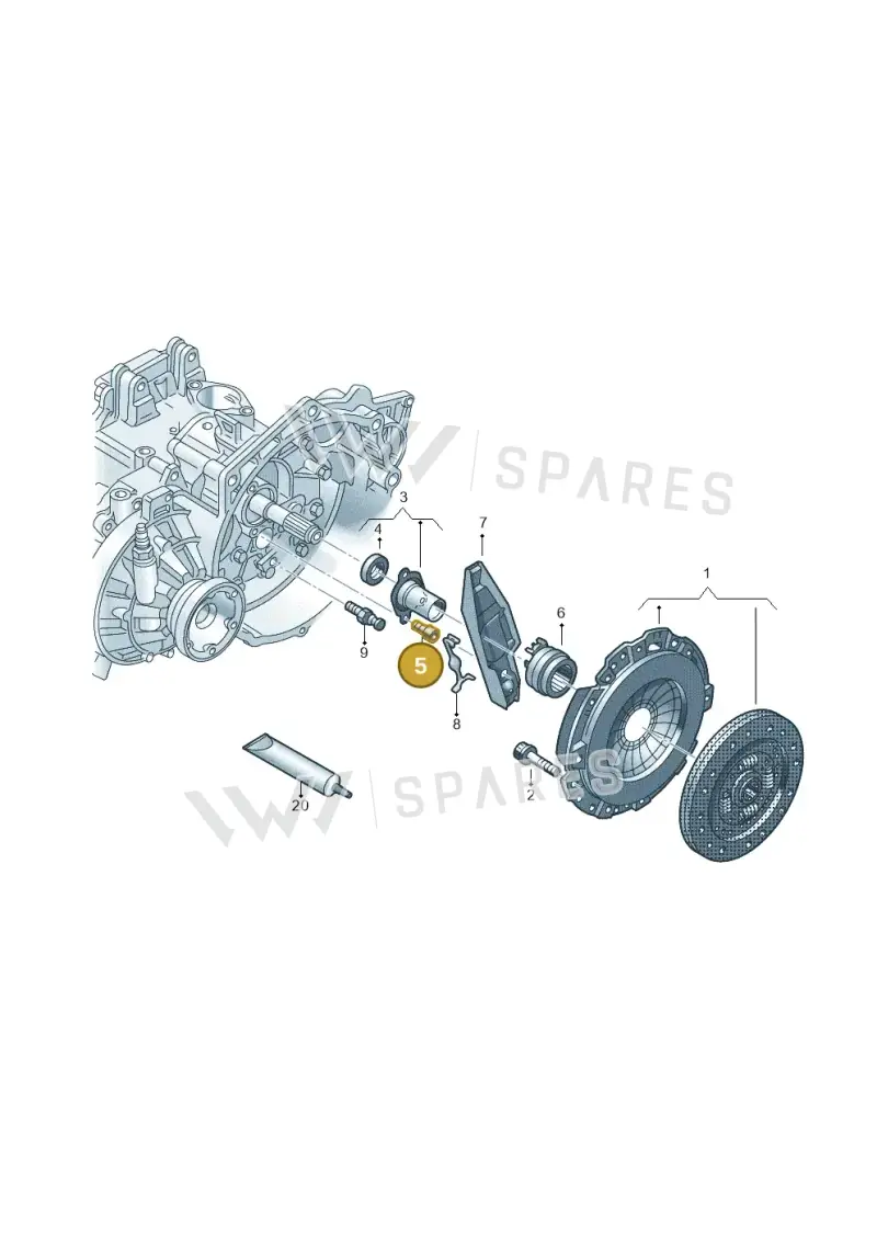 N90355405 — Audi A3 Sportback (2016-2020) diagram 891141210, position 5