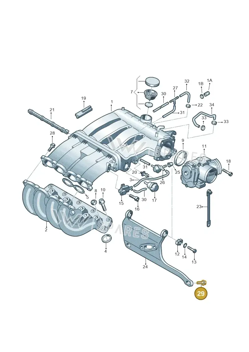 N90355902 — Audi A3/S3/QUATTRO (2000-2003) diagram 194133200, position 29