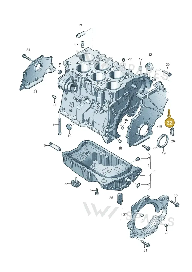 N90355903 — Audi Q7 qu. 3.0 TDI (2009-2015) diagram 460103300, position 22