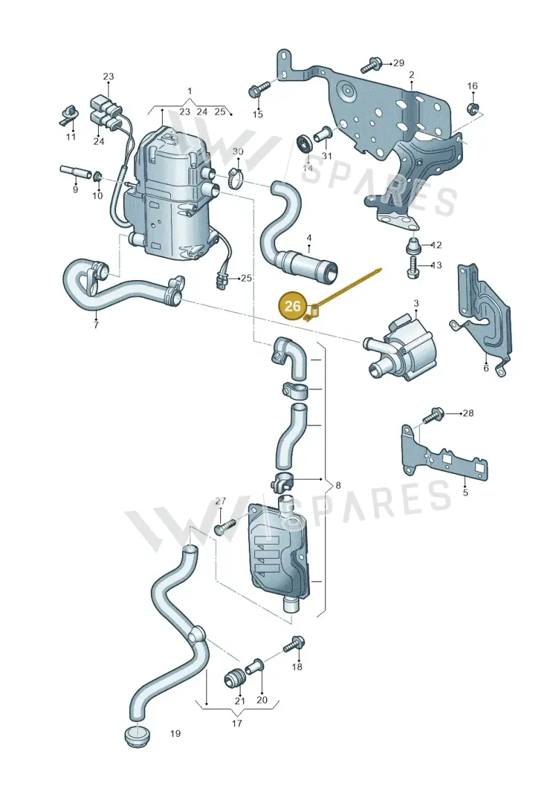 N90357101 — Audi Q7 qu. 3.0 TDI (2015-2019) diagram 859261000, position 26