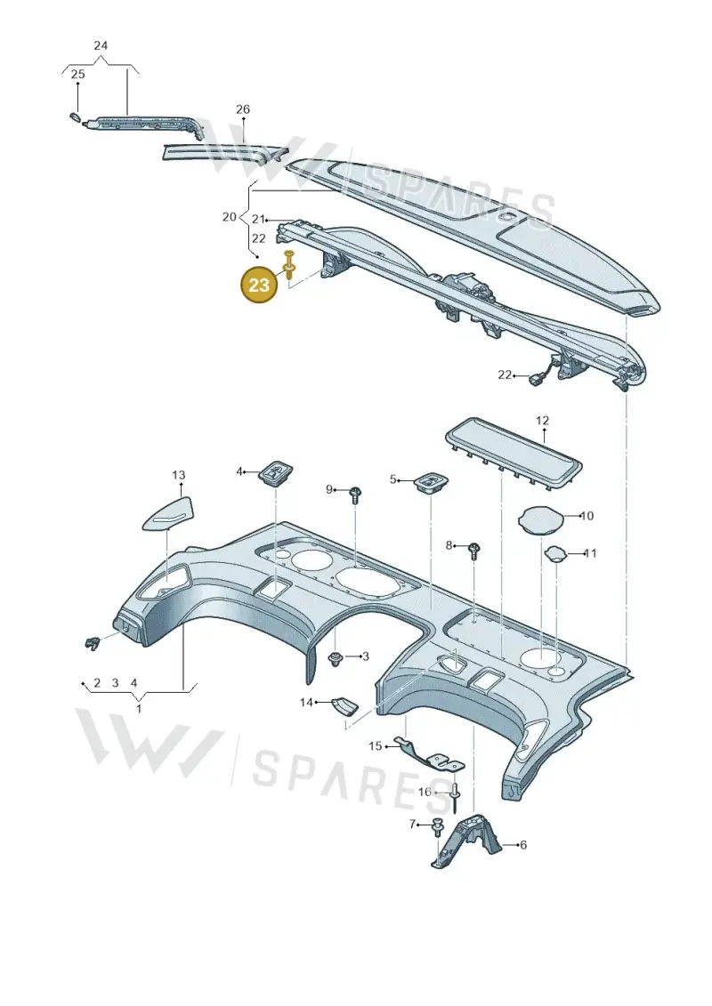 N90359101 — Audi A8L (2017-2022) diagram 838863070, position 23