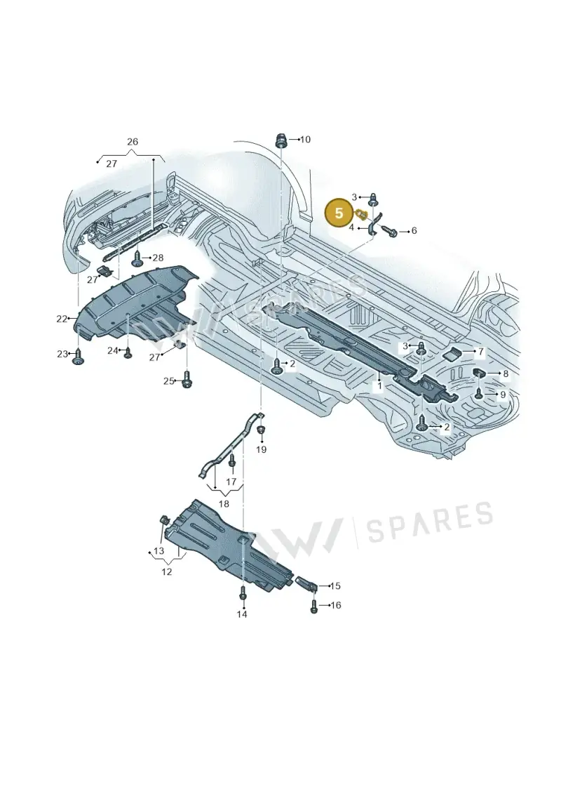 N90408504 — Audi Q7 qu. 3.0 TDI (2009-2015) diagram 493825000, position 5