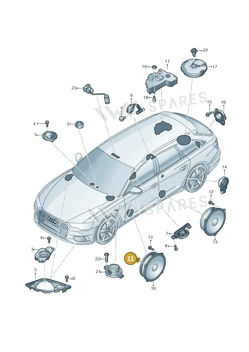 N90434903 — Audi RS6 Avant (2019-) diagram 430035360, position 11