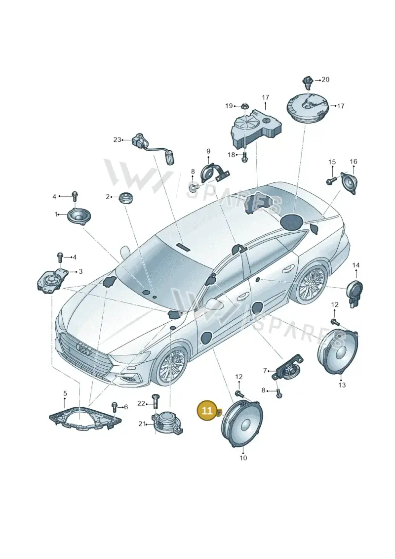 N90434903 — Audi RS7 Sportback (2019-) diagram 435035350, position 11