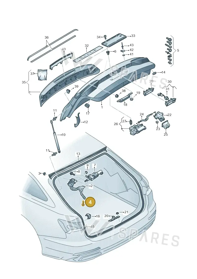 N90440003 — Audi RS6 Avant (2019-) diagram 537827000, position 4