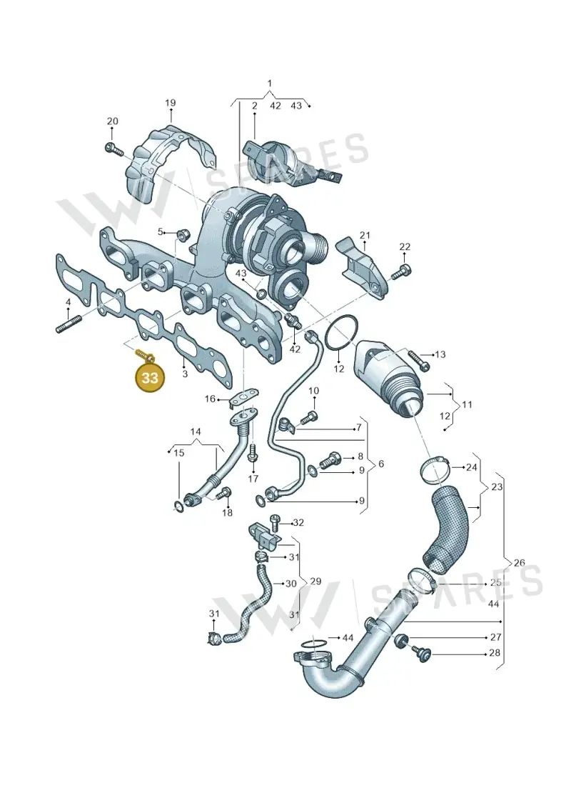 N90440003 — Audi A6 2.0 (2018-) diagram 884145520, position 33