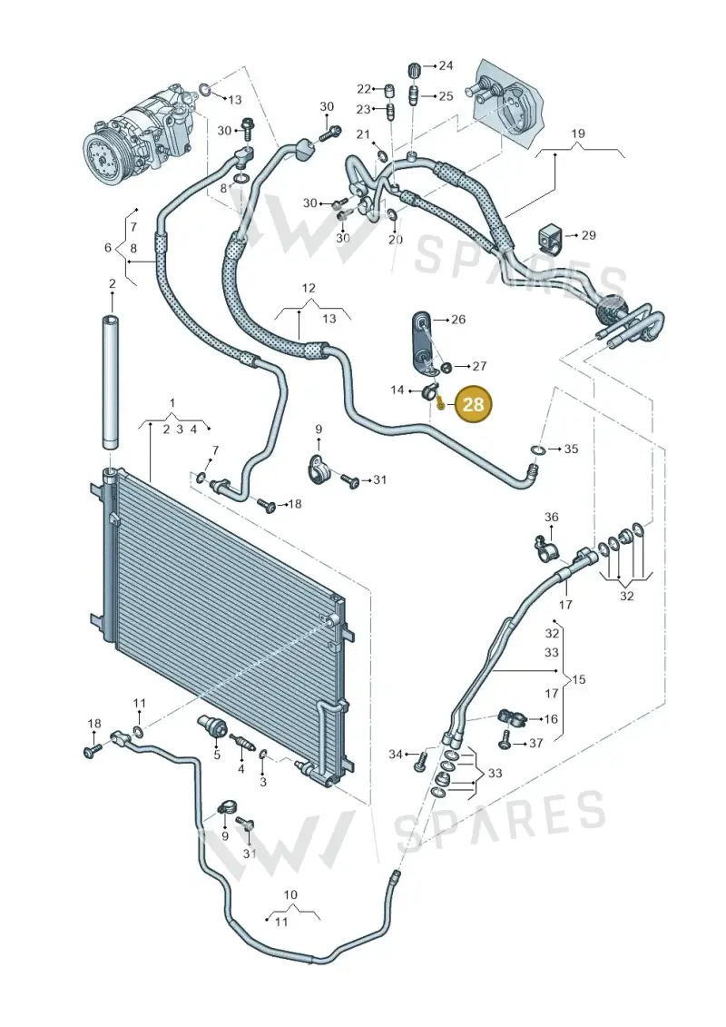 N90440706 — Audi A8L qu. 3.0 TDI (2013-2018) diagram 771260550, position 28