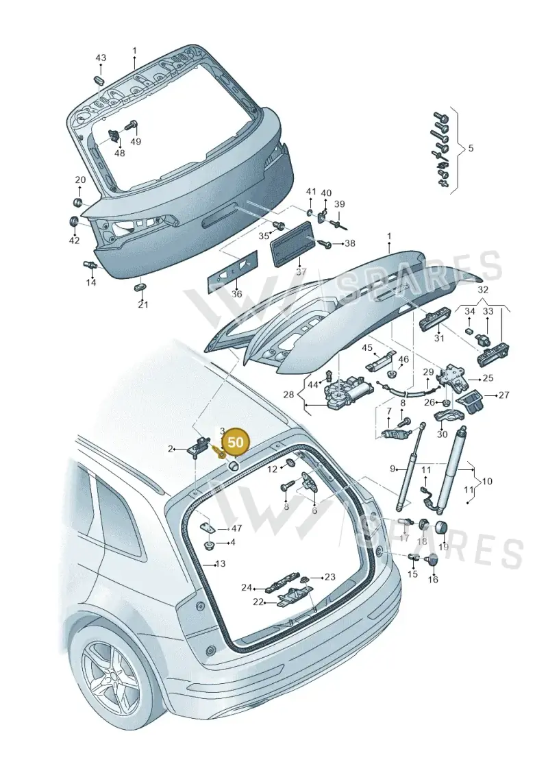 N90450201 — Audi Q5 (2016-2020) diagram 896827000, position 50