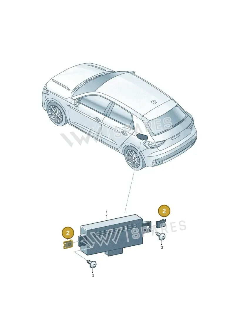 N90455902 — Audi A1 sportback 1.0 (2018-) diagram 592907777, position 2