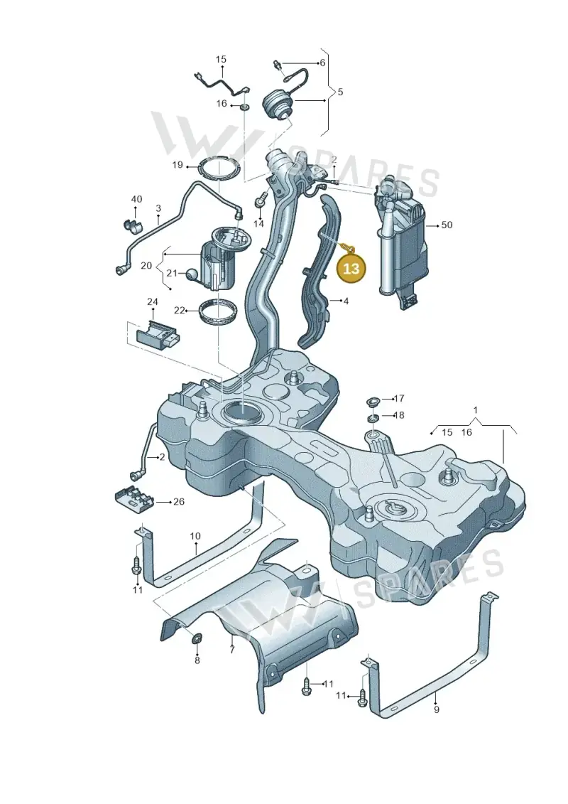N90475801 — Audi A3 Sportback (2019-2021) diagram 596201170, position 13