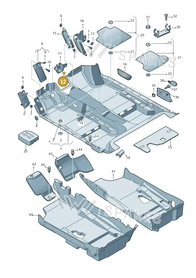 N90482701 — Audi RS3 Sportback (2011-2012) diagram 412863000, position 12