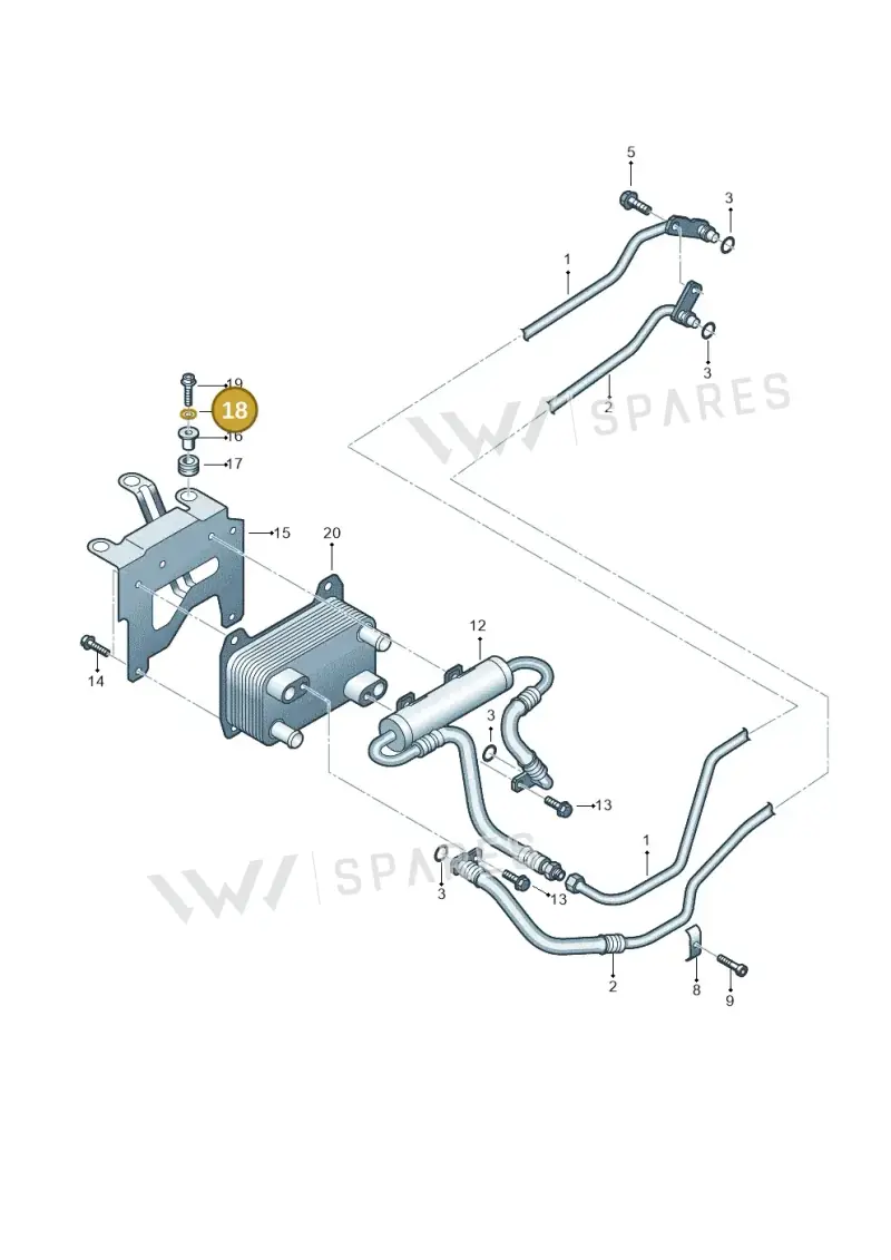 N90483502 — Audi A8/S8/qu. lang (2003-2007) diagram 291317500, position 18