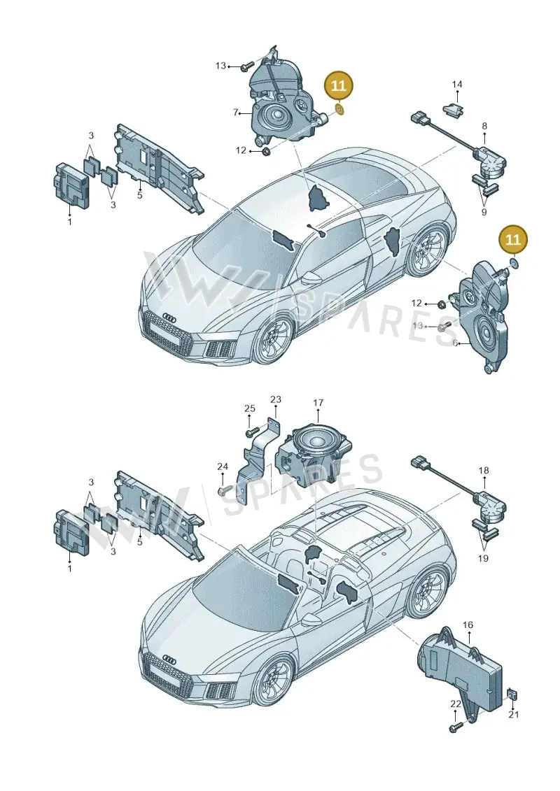 N90483502 — Audi R8 Spyder (2015-2024) diagram 872035025, position 11