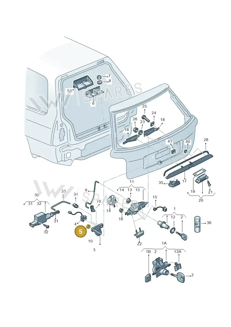 N90486202 — Audi RS4 AV. QU. (2000-2001) diagram 156827400, position 5
